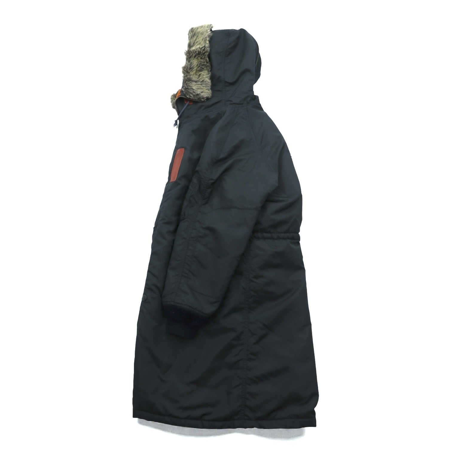 MONSIEUR NICOLE 90s Made in Japan Vintage N-3B Flight Jacket Long Coat XL Nylon Padded Drawstring NICOLE CLUB WORKERS