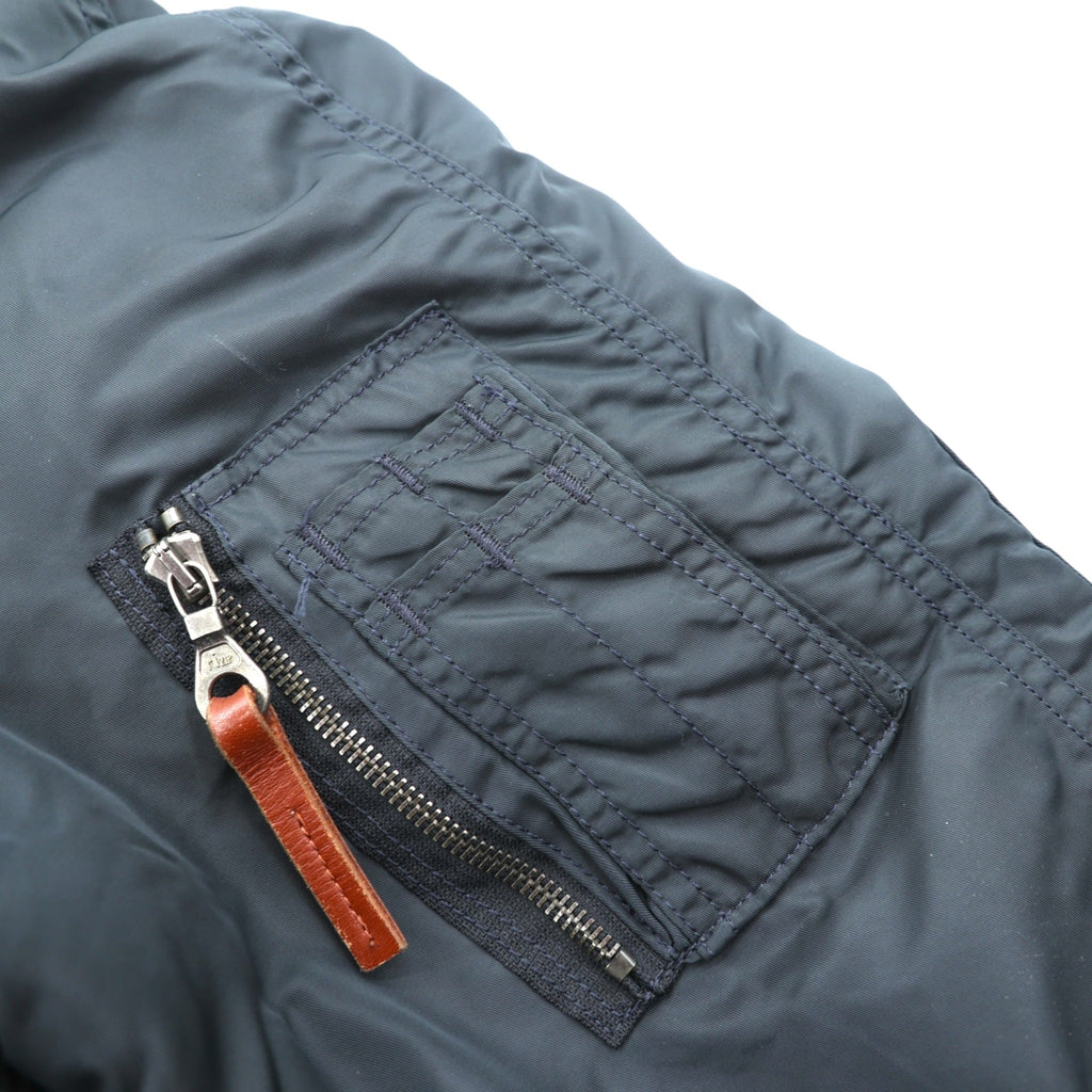 MONSIEUR NICOLE 90s Made in Japan Vintage N-3B Flight Jacket Long Coat XL Nylon Padded Drawstring NICOLE CLUB WORKERS