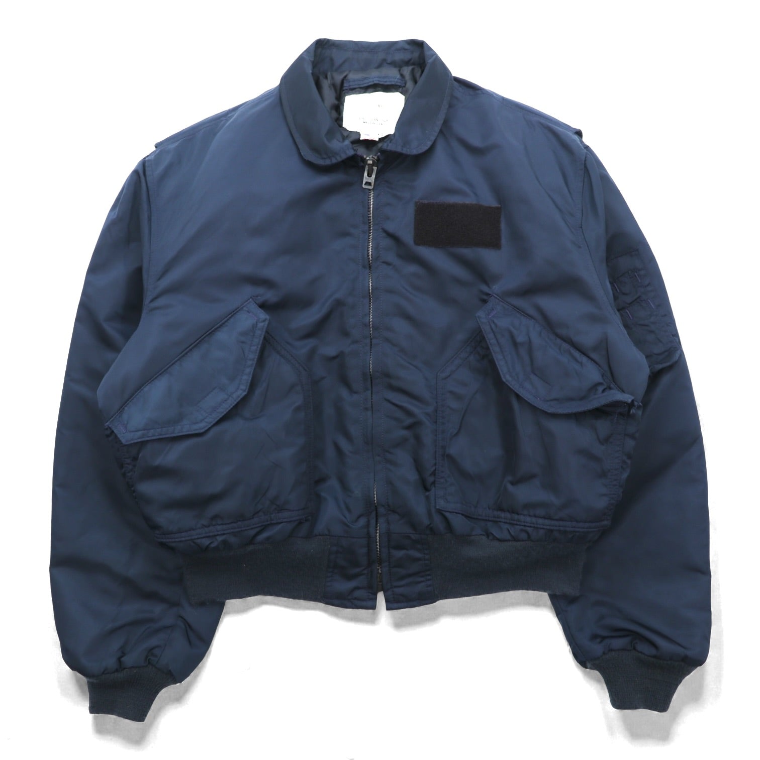 SPIEWAK 90s USA Made CPW-45 Flight Jacket XL Navy Short Length Military Padded SCOVILL Zipper T4526