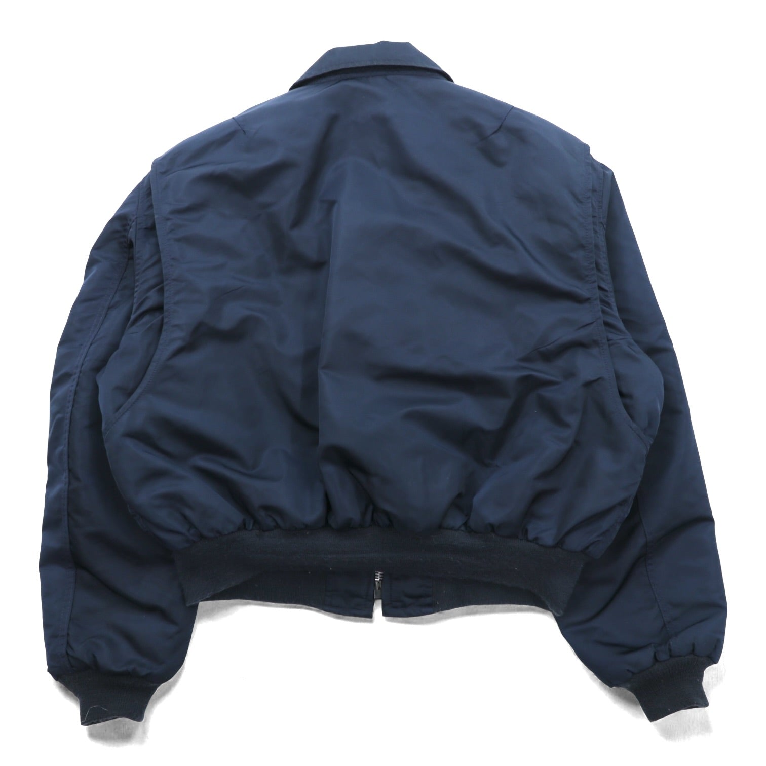 SPIEWAK 90s USA Made CPW-45 Flight Jacket XL Navy Short Length Military Padded SCOVILL Zipper T4526
