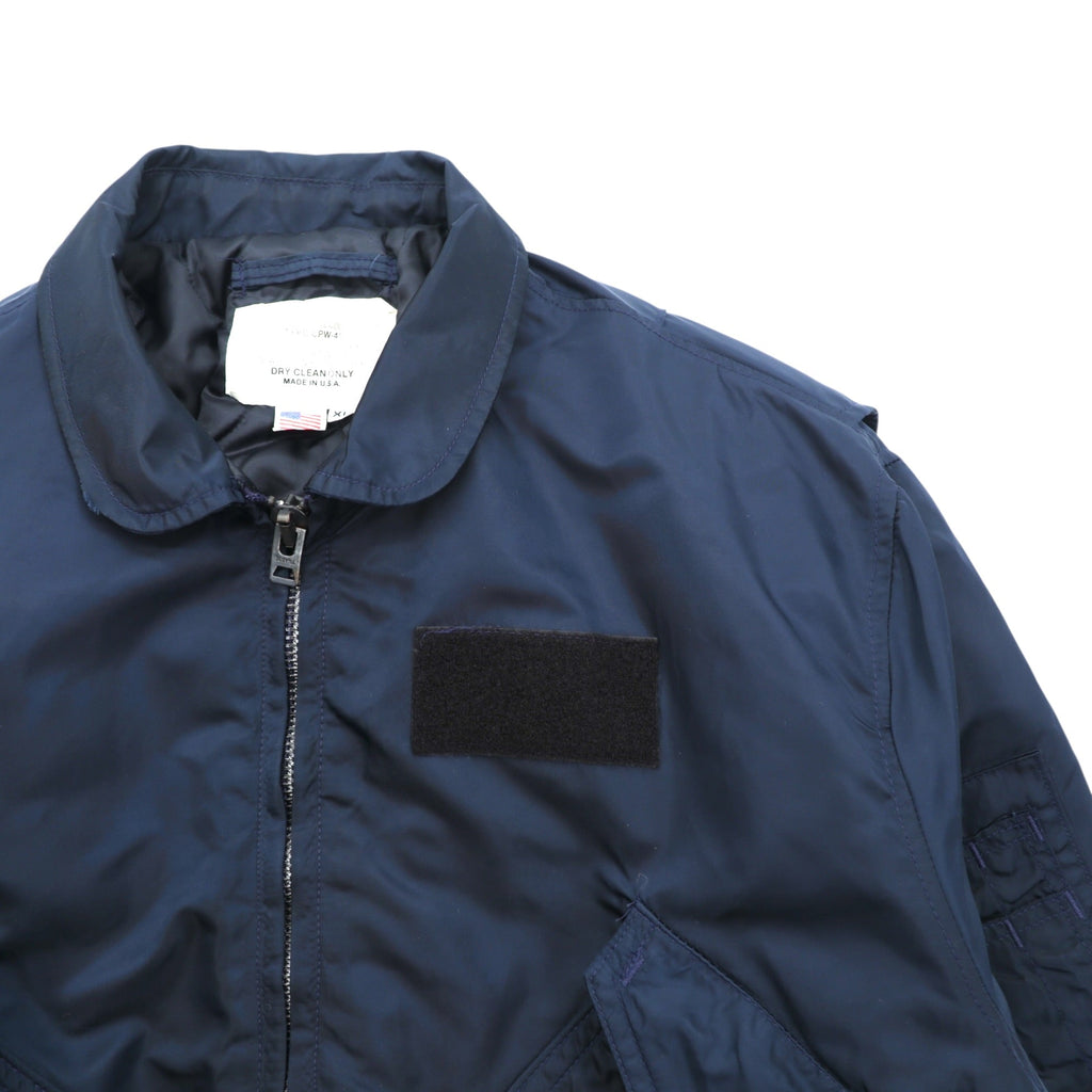SPIEWAK 90s USA Made CPW-45 Flight Jacket XL Navy Short Length Military Padded SCOVILL Zipper T4526