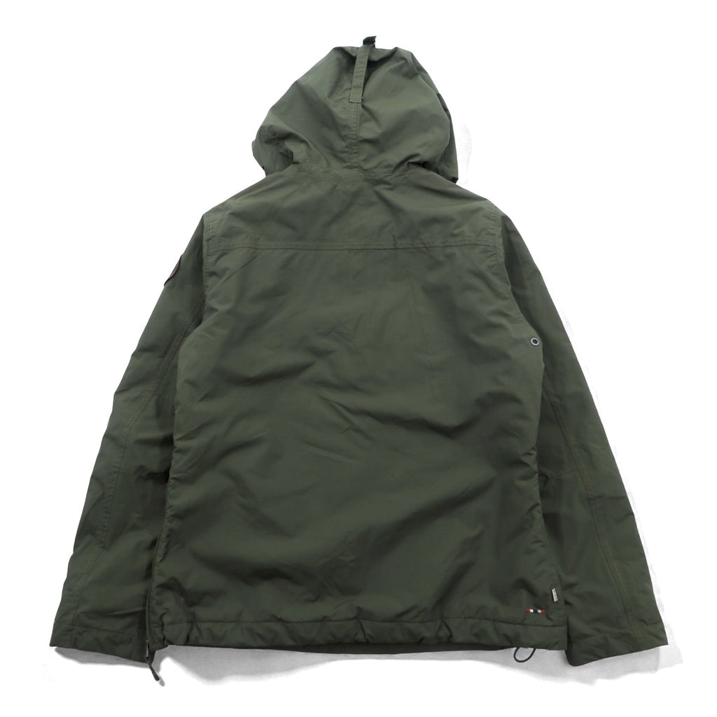 NAPAPIJRI ハーフジップ アノラックパーカー XL カーキ 中綿 ドローコード サイドジップ スリット Rainforest Jacket N0YGU0