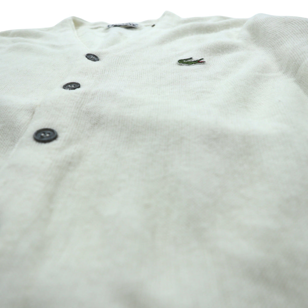 IZOD LACOSTE 70s Made in USA Vintage Acrylic Knit Cardigan L White Spool Tag ILGWU Tag UNION MADE