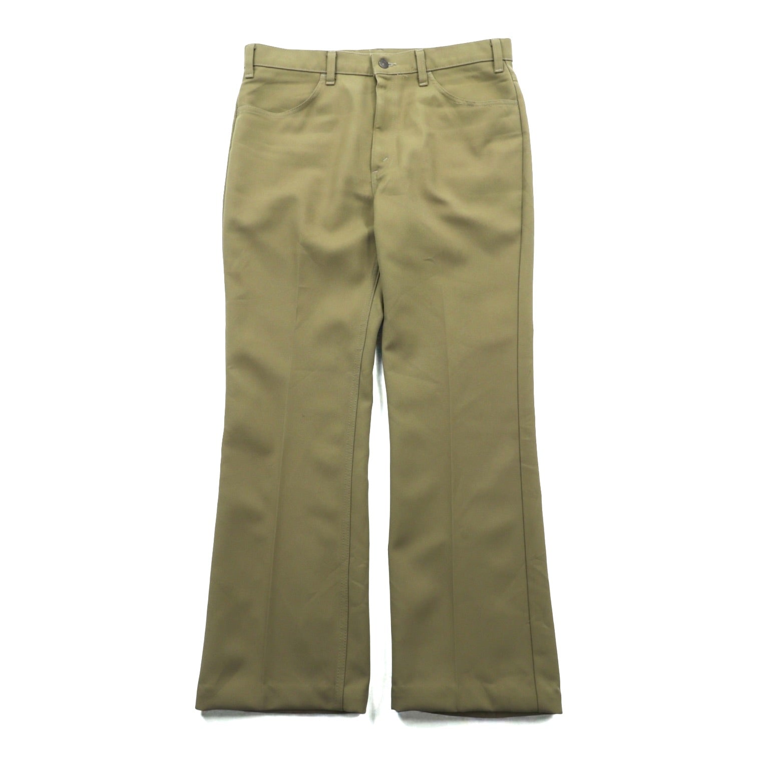 Levi's 80s USA-made Bootcut Flare Slacks Pants L Beige 42TALON Black Tab Sta-Prest Center Press 10517 6124