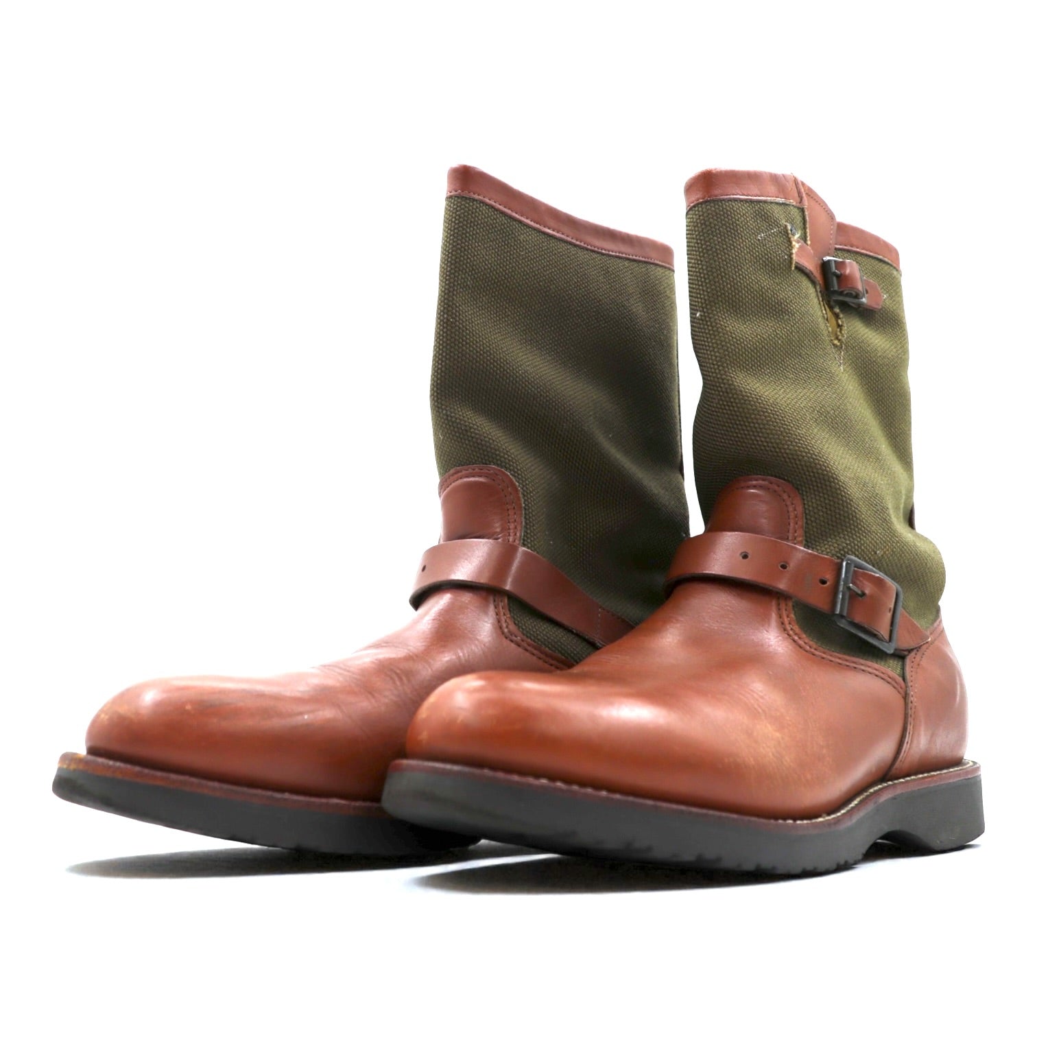 CHIPPEWA USA製 SNAKE BOOTS エンジニアブーツ 27cm レザー 本革 91915 コーデュラナイロン切替 Vibramソール