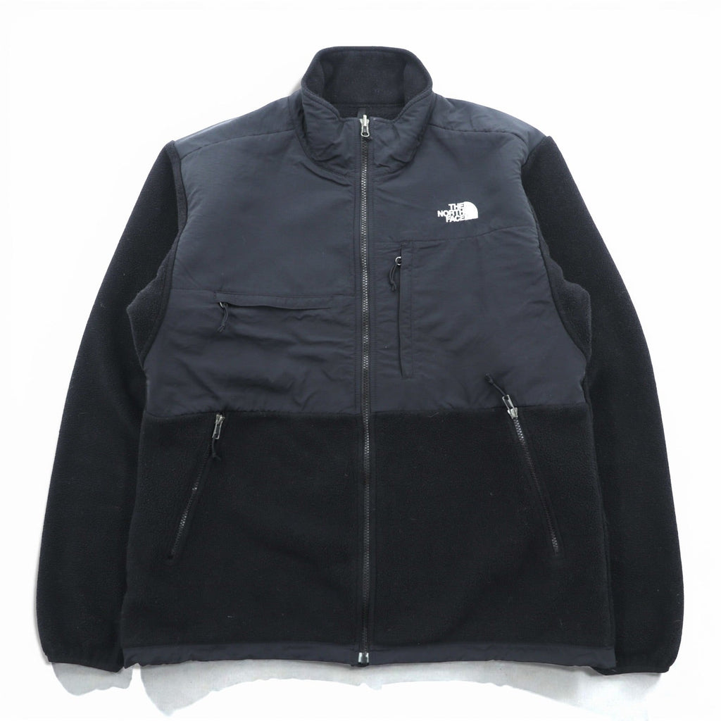 THE NORTH FACE ポーラテック POLARTEC デナリ フリースジャケット フルジップ L ブラック ナイロン切替 ドローコード