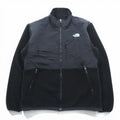 THE NORTH FACE ポーラテック POLARTEC デナリ フリースジャケット フルジップ L ブラック ナイロン切替 ドローコード