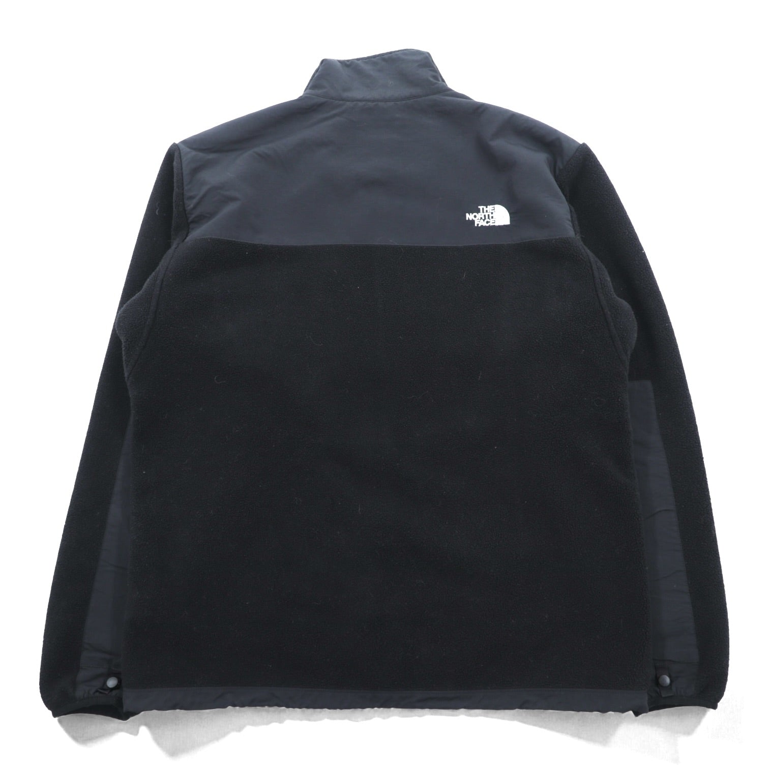 THE NORTH FACE ポーラテック POLARTEC デナリ フリースジャケット フルジップ L ブラック ナイロン切替 ドローコード