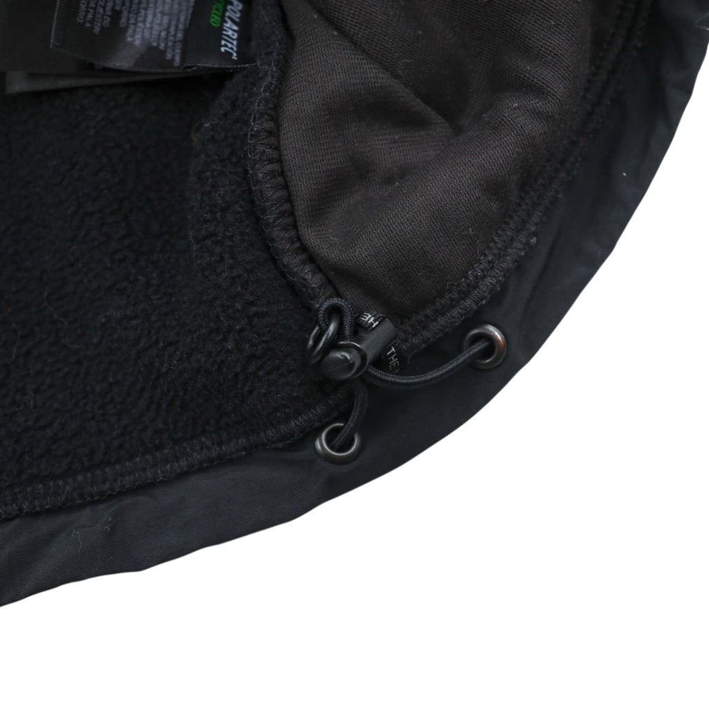 THE NORTH FACE ポーラテック POLARTEC デナリ フリースジャケット フルジップ L ブラック ナイロン切替 ドローコード