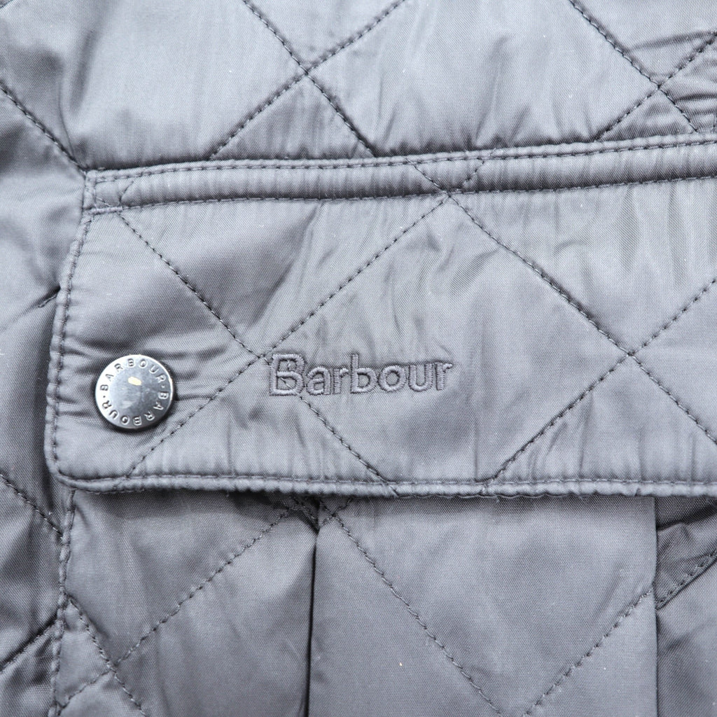 Barbour INTERNATIONAL Motorcycle Jacket L Black Quilted ARIEL POLARQUILT MQU0365BK91