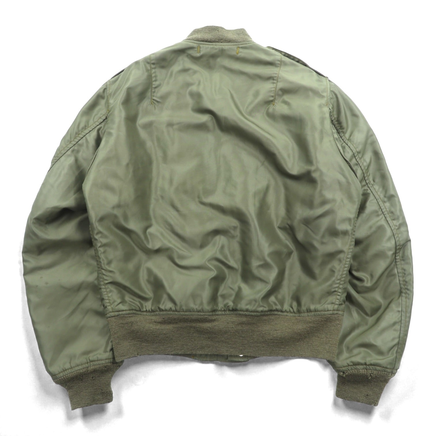 THE REAL McCOY'S L-2 Flight Jacket L Nylon USAF CONMAR Zip AMERICAN PAD & TEXTILE CO Replica 1950s Reproduction MIL-J-5391