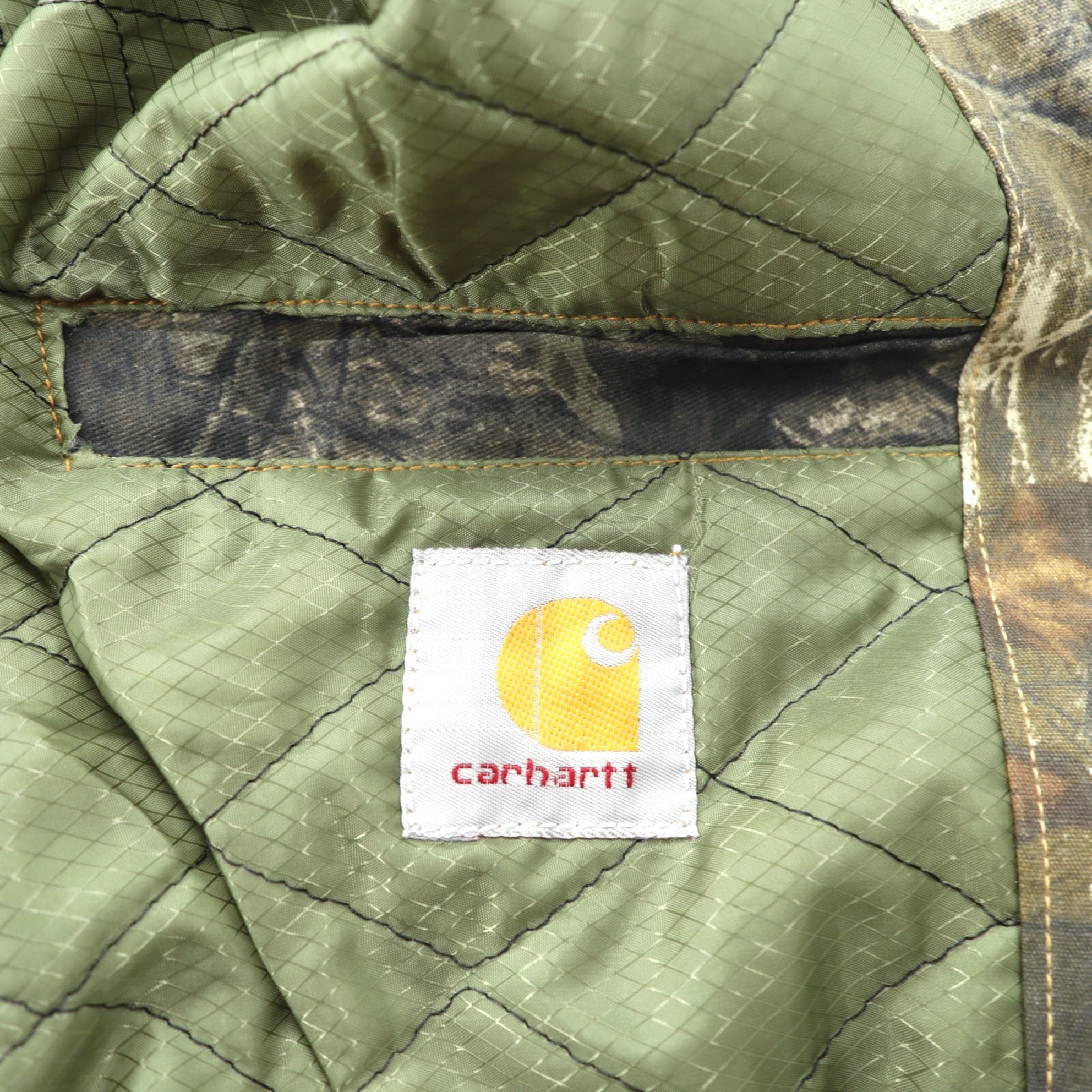 Carhartt Remake Reconstructed Real Tree Camo Active Jacket Hoodie Blouson L Khaki Cotton