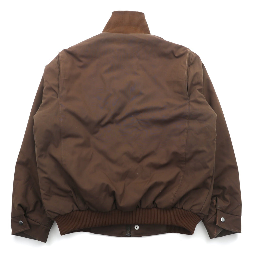 OTAVAN TŘEBOŇ 70s Czechoslovakian Army Vintage Tanker Jacket Flight Jacket XL Padded Epaulets Short Length Military