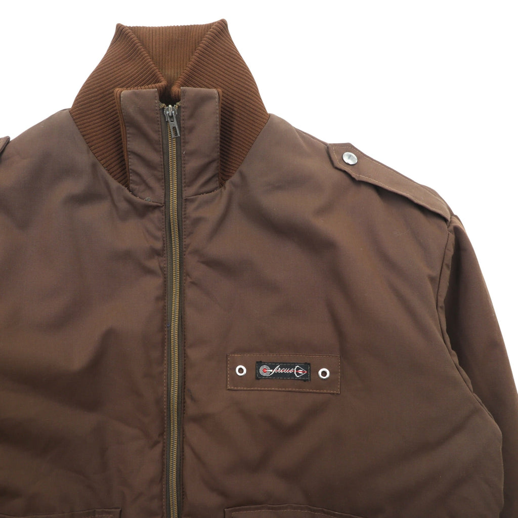 OTAVAN TŘEBOŇ 70s Czechoslovakian Army Vintage Tanker Jacket Flight Jacket XL Padded Epaulets Short Length Military