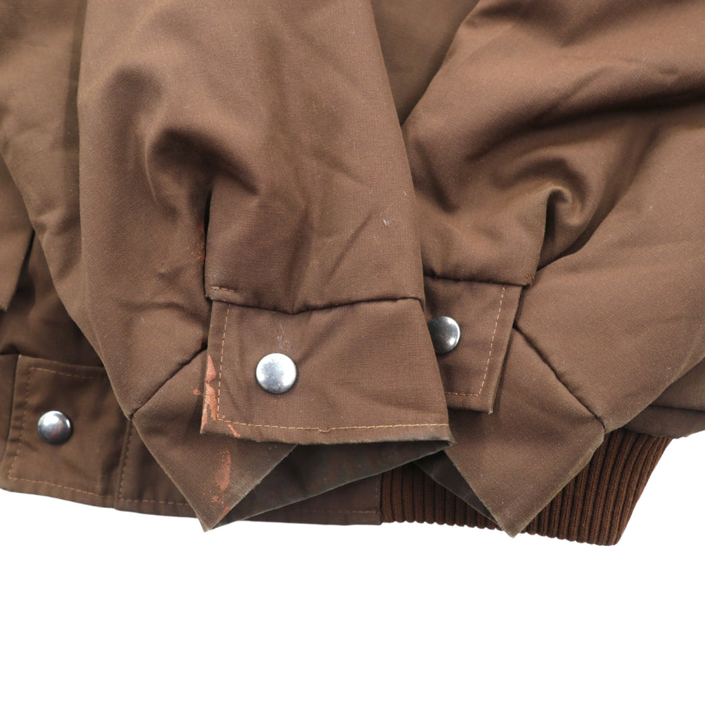 OTAVAN TŘEBOŇ 70s Czechoslovakian Army Vintage Tanker Jacket Flight Jacket XL Padded Epaulets Short Length Military