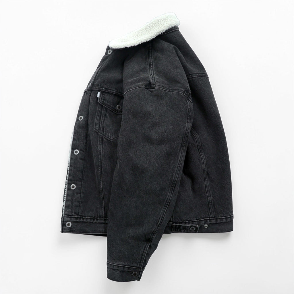 Levi's Sherpa Trucker Jacket, Boa Lining Denim Jacket, G-Jean, M, Big Size, Silver Tab, A3180-0005