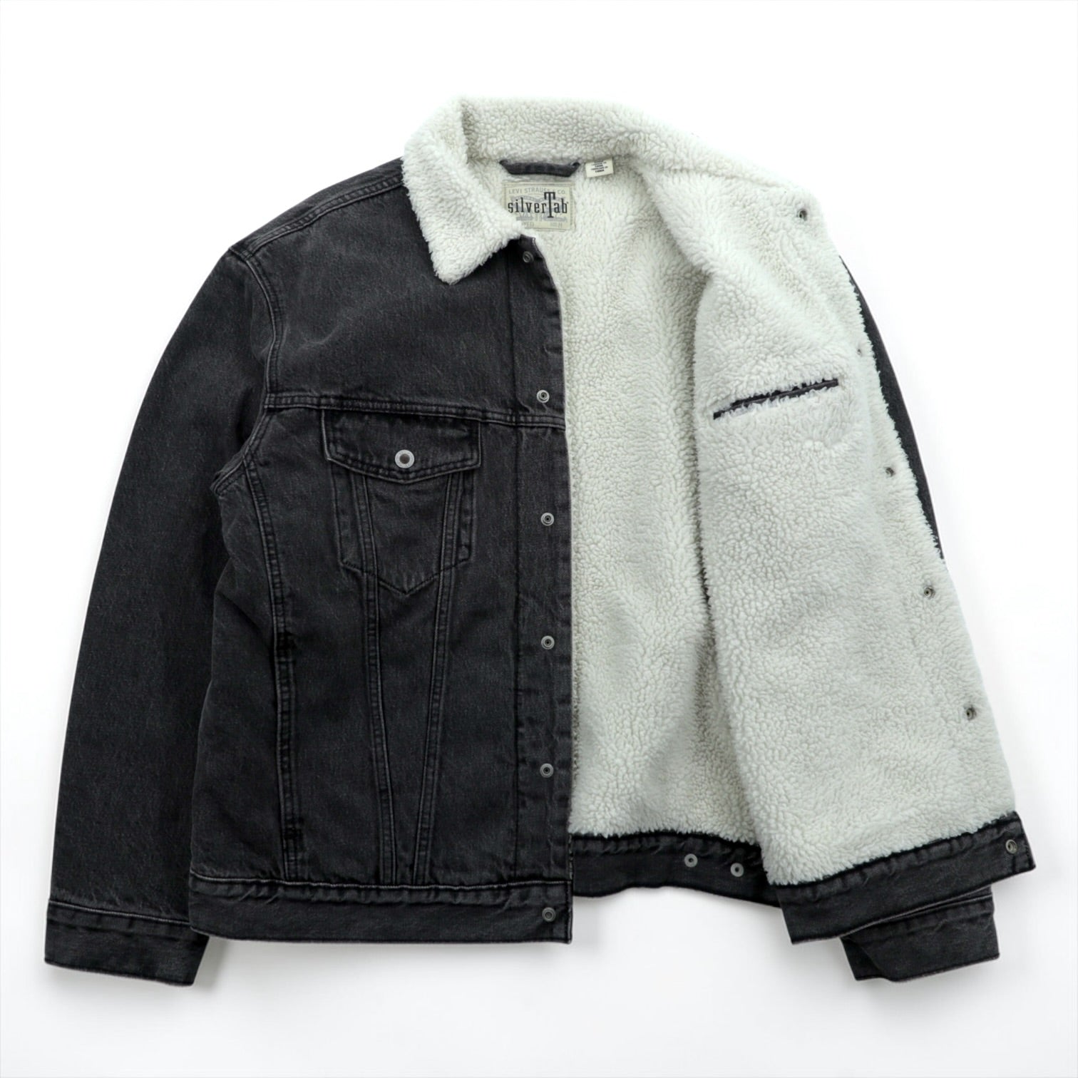 Levi's Sherpa Trucker Jacket, Boa Lining Denim Jacket, G-Jean, M, Big Size, Silver Tab, A3180-0005