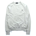 FRED PERRY Double V Sweatshirt S White Distressed One-Point Logo M9315