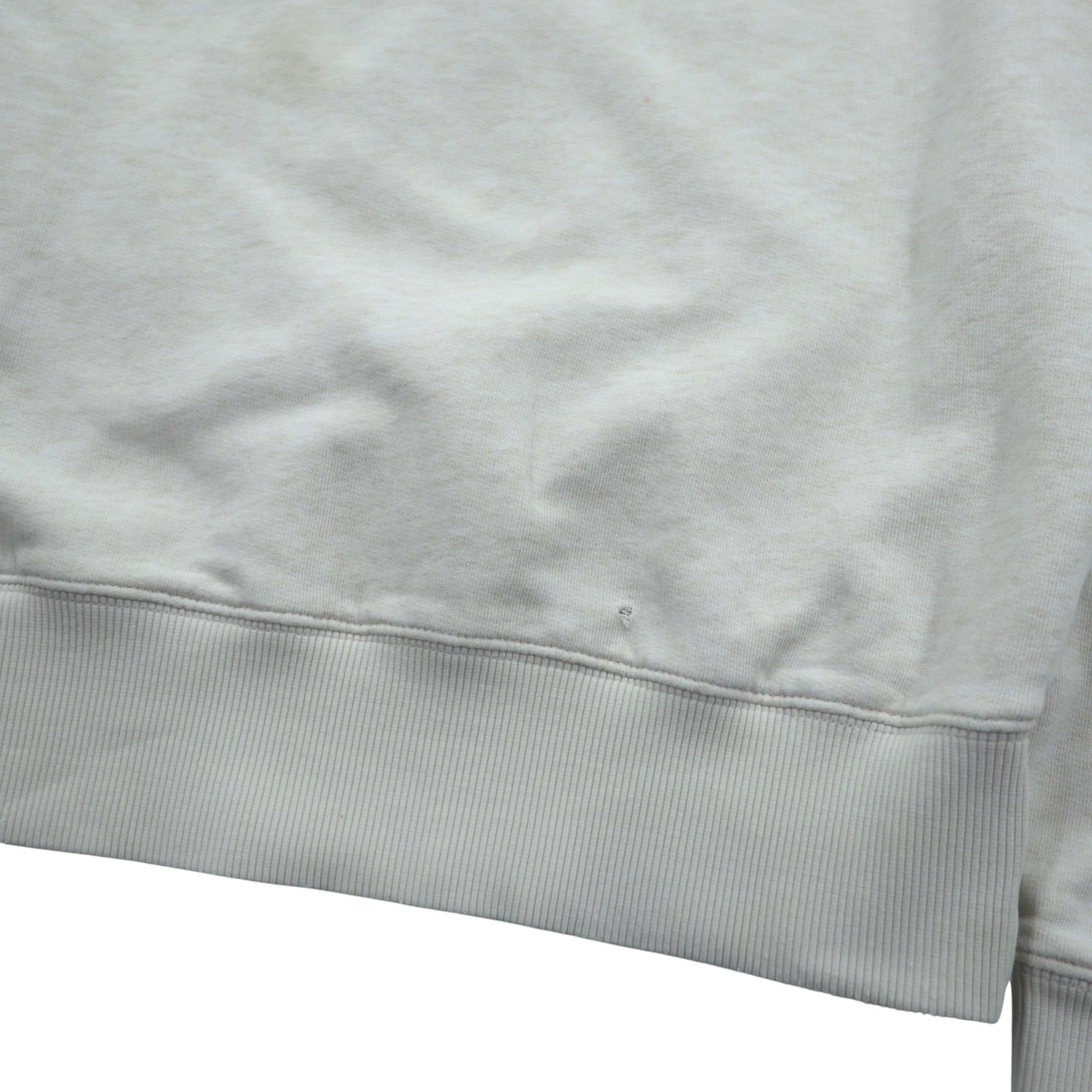 FRED PERRY Double V Sweatshirt S White Distressed One-Point Logo M9315