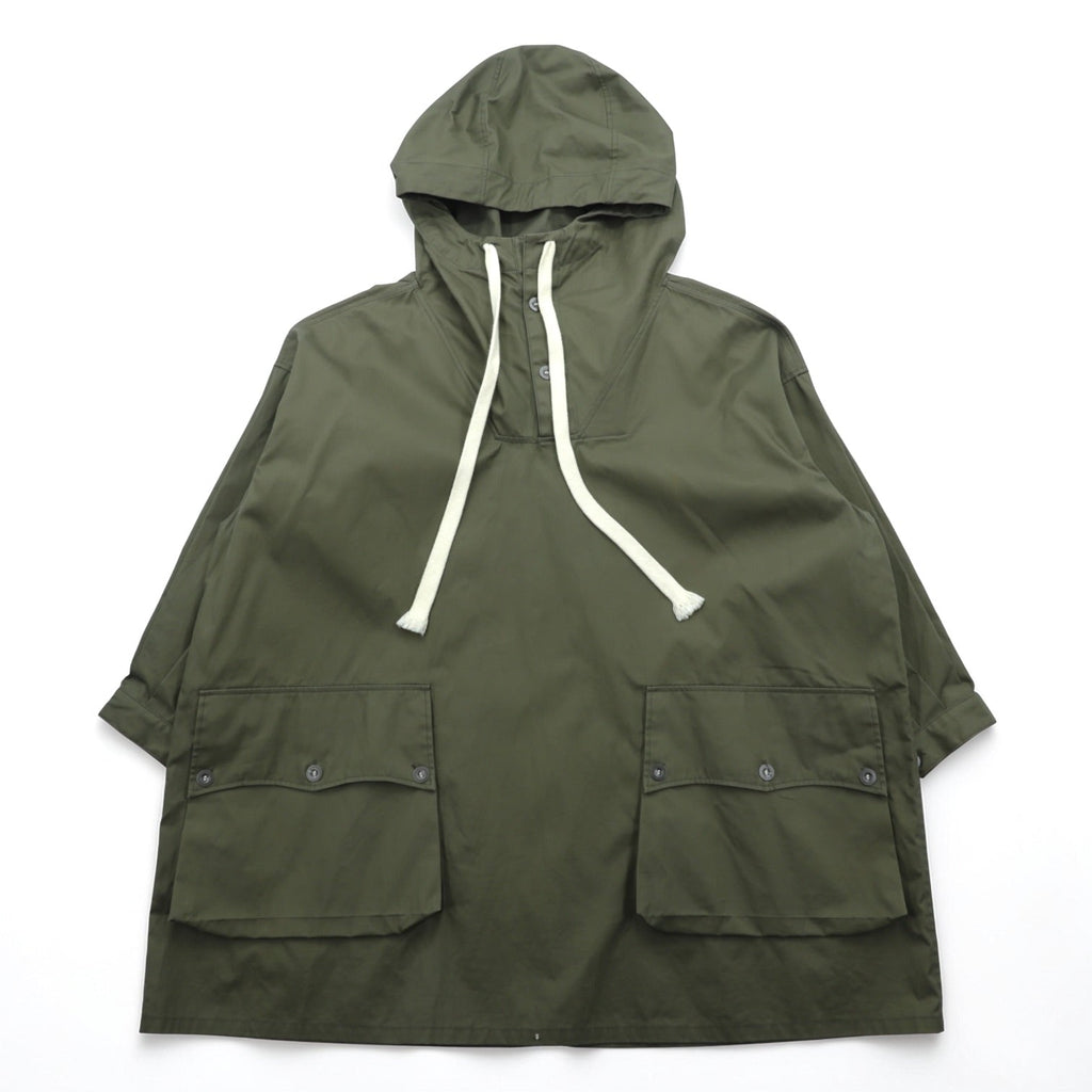SOUMO Anorak Over Jacket Hoodie L Ventile Cotton Khaki 10-SJ-001 Made in Japan