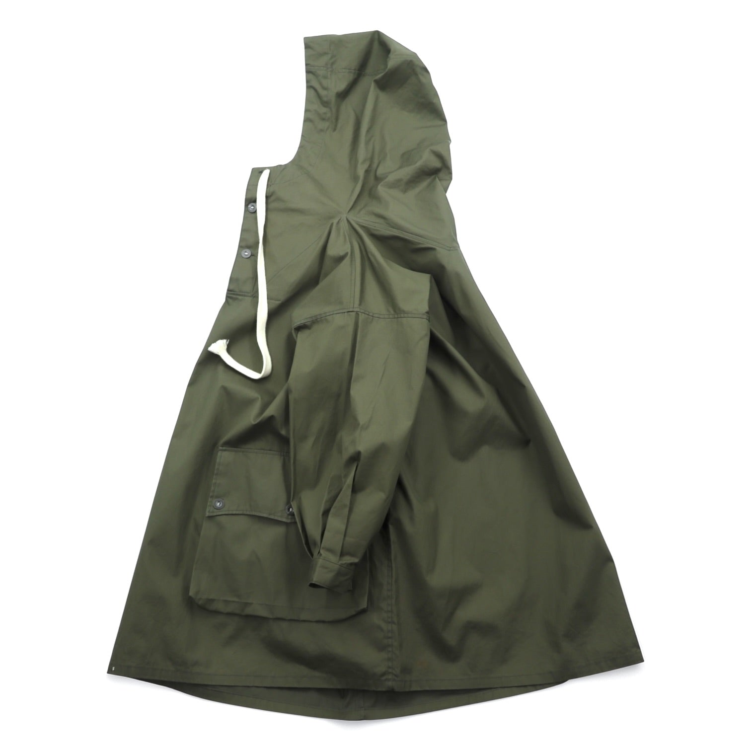 SOUMO Anorak Over Jacket Hoodie L Ventile Cotton Khaki 10-SJ-001 Made in Japan