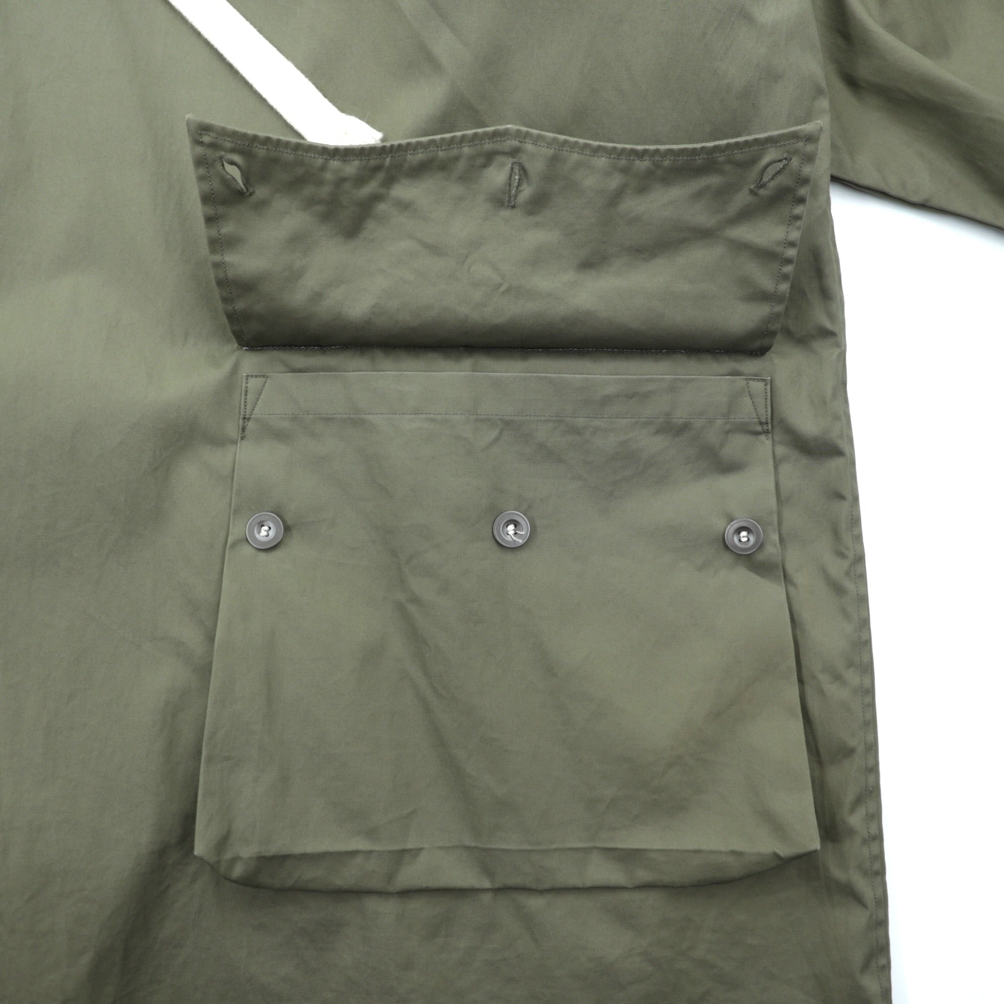 SOUMO Anorak Over Jacket Hoodie L Ventile Cotton Khaki 10-SJ-001 Made in Japan