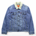 Levi's Sherpa Trucker Jacket, Boa Lining, Denim Jacket, M, Indigo G-Jean