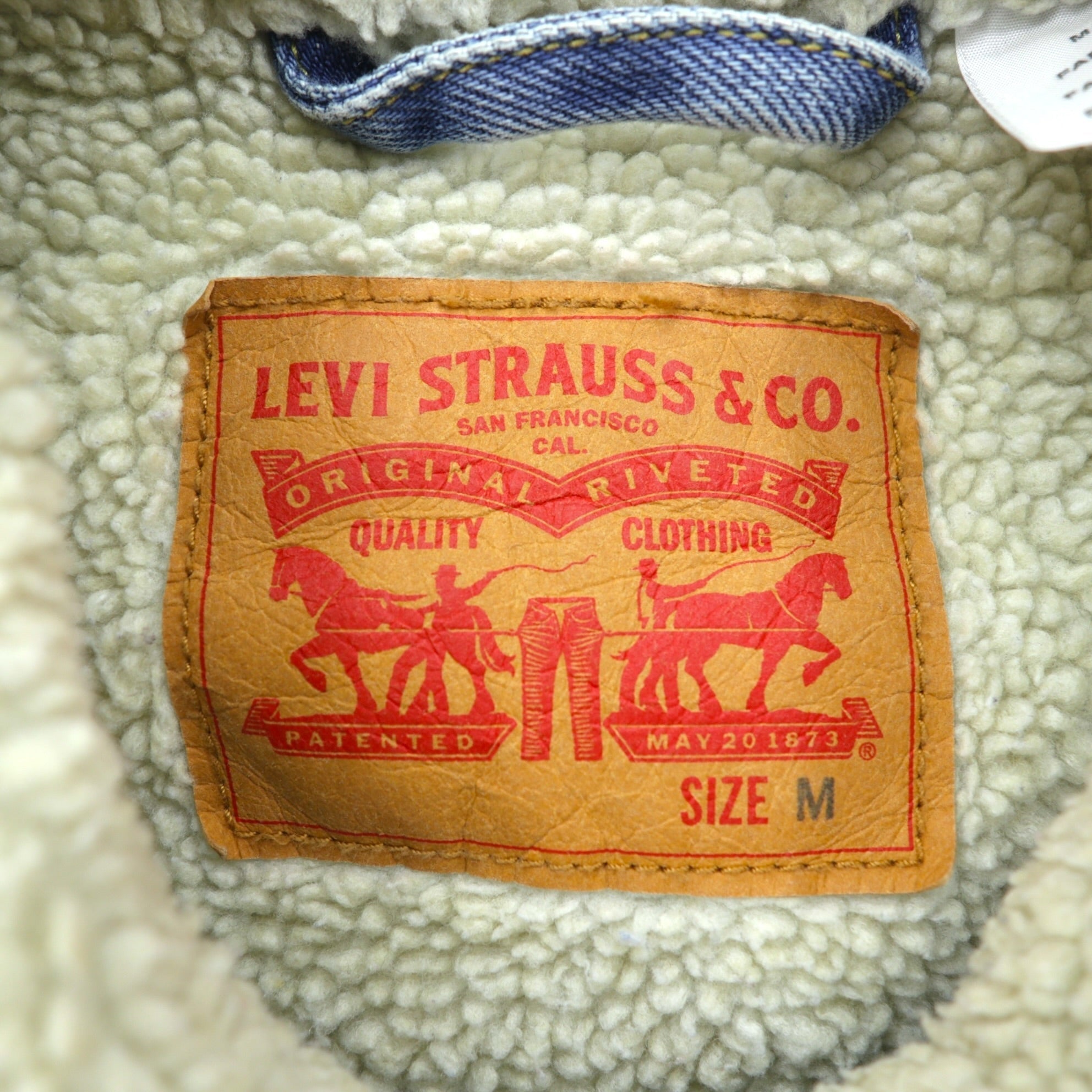 Levi's Sherpa Trucker Jacket, Boa Lining, Denim Jacket, M, Indigo G-Jean