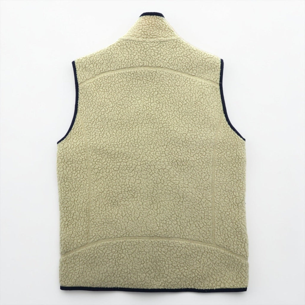 Patagonia Retro Pile Fleece Vest S Natural Beige Full-Zip 22820