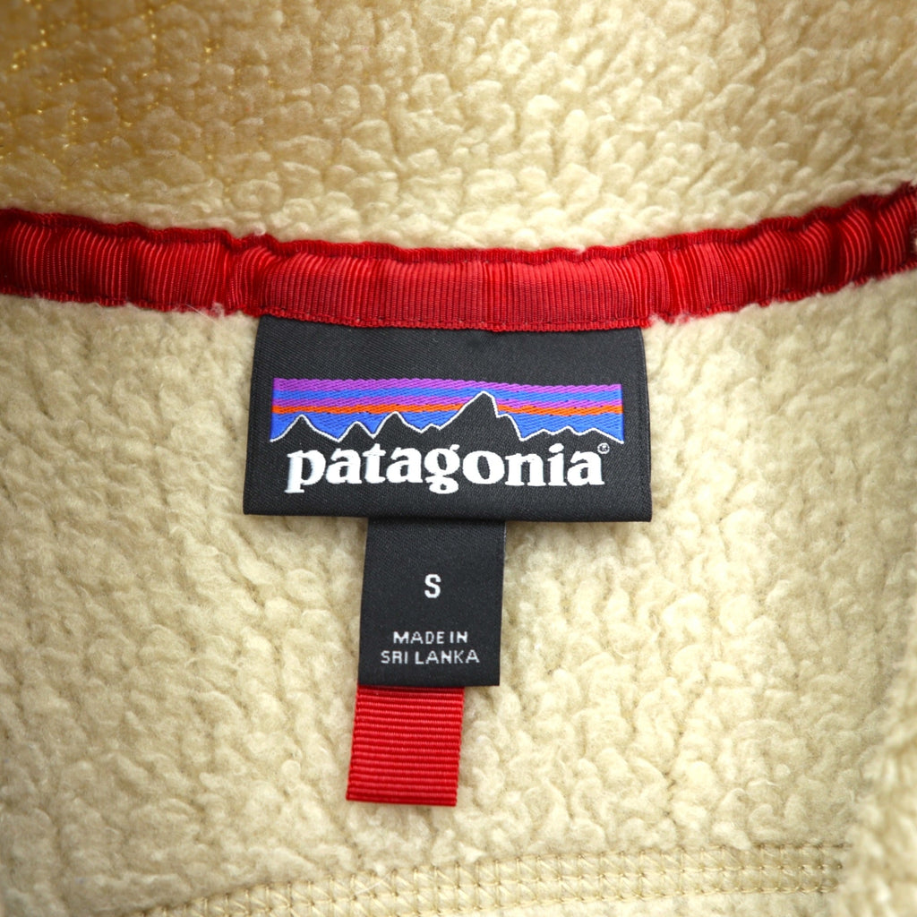 Patagonia Retro Pile Fleece Vest S Natural Beige Full-Zip 22820