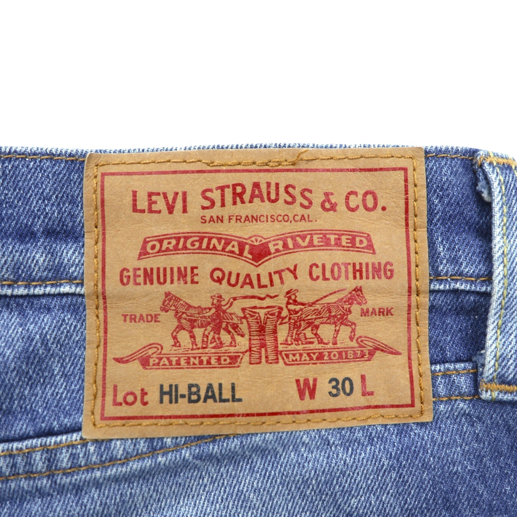 Levi's Big E Hi-Ball Roll Tapered Denim Pants Jeans M Indigo Game Point 57783-0025 Stretch