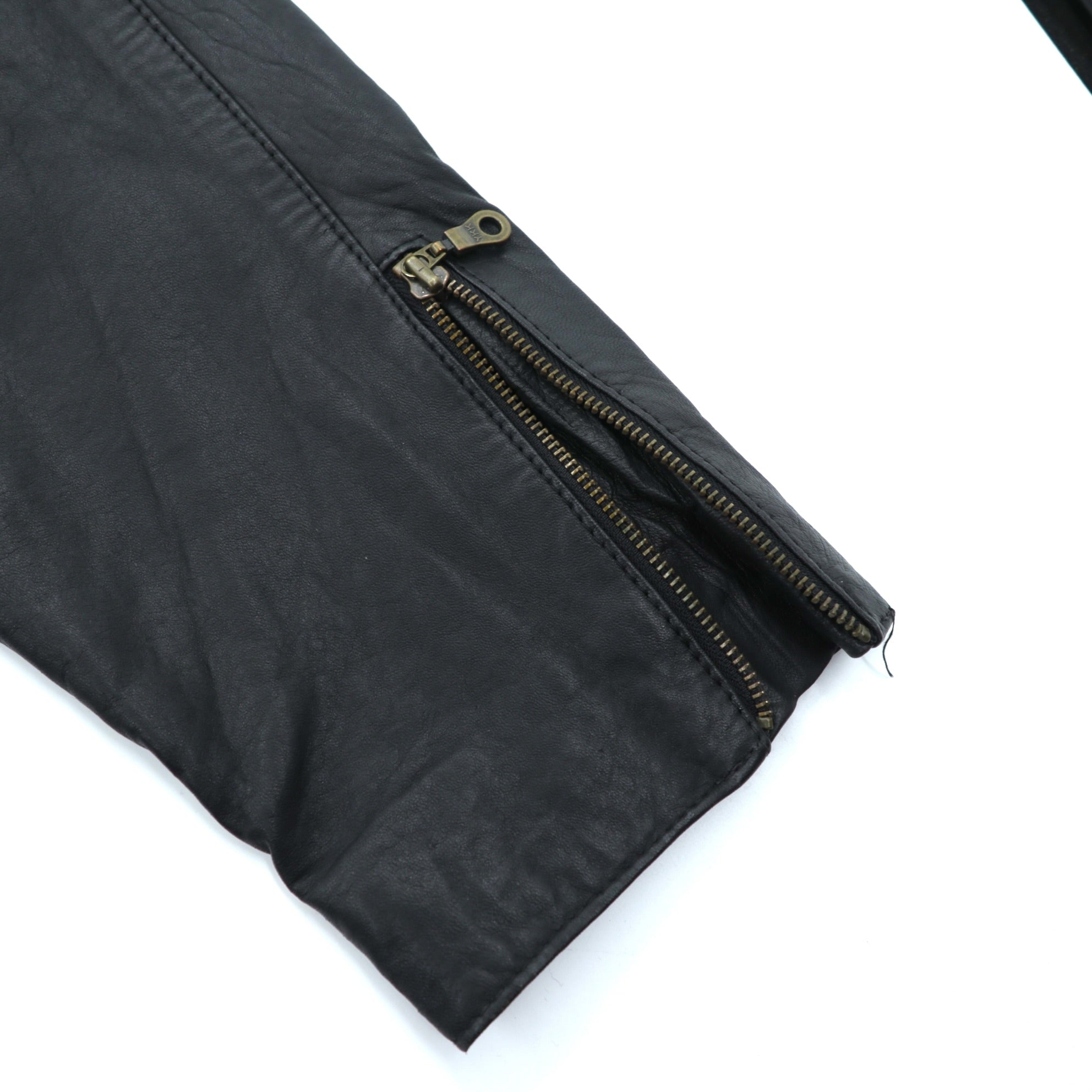 MADDOX 90年代 ユーロヴィンテージ ナッパレザー ロング ダブルライダースジャケット XL ブラック コート ウエストベルト