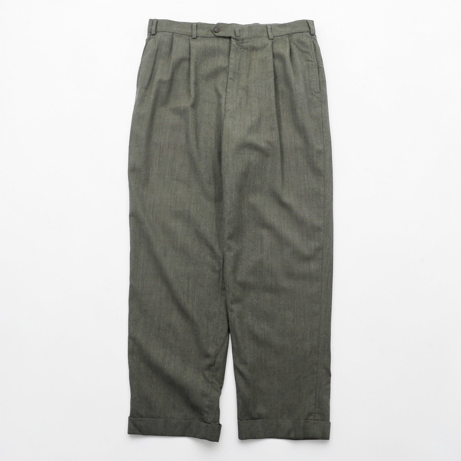 TOMMY HILFIGER 90s Two-Pleat Wide Slacks Pants L Rocket TALON Zip Suspender Buttons Double Cuffs