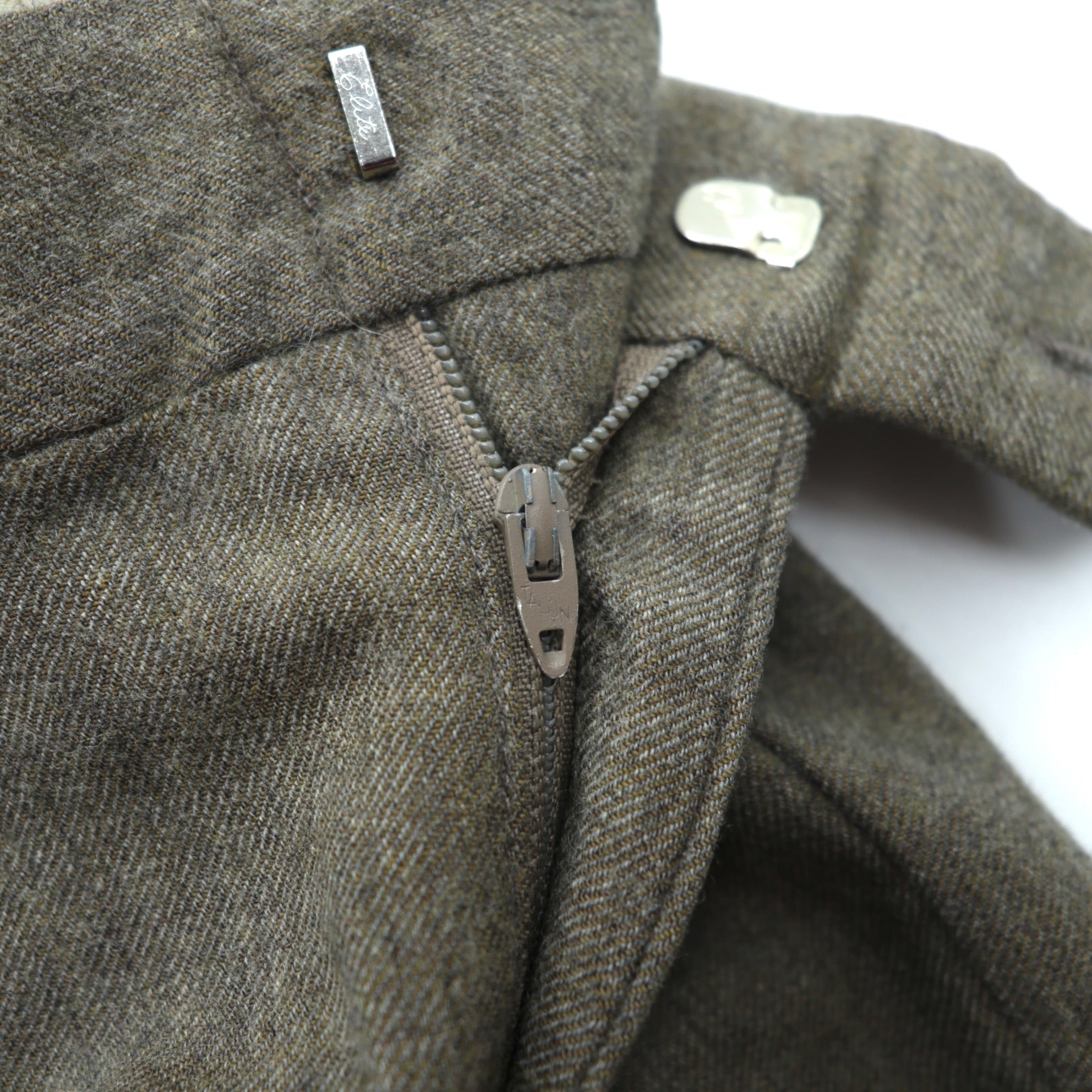 TOMMY HILFIGER 90s Two-Pleat Wide Slacks Pants L Rocket TALON Zip Suspender Buttons Double Cuffs