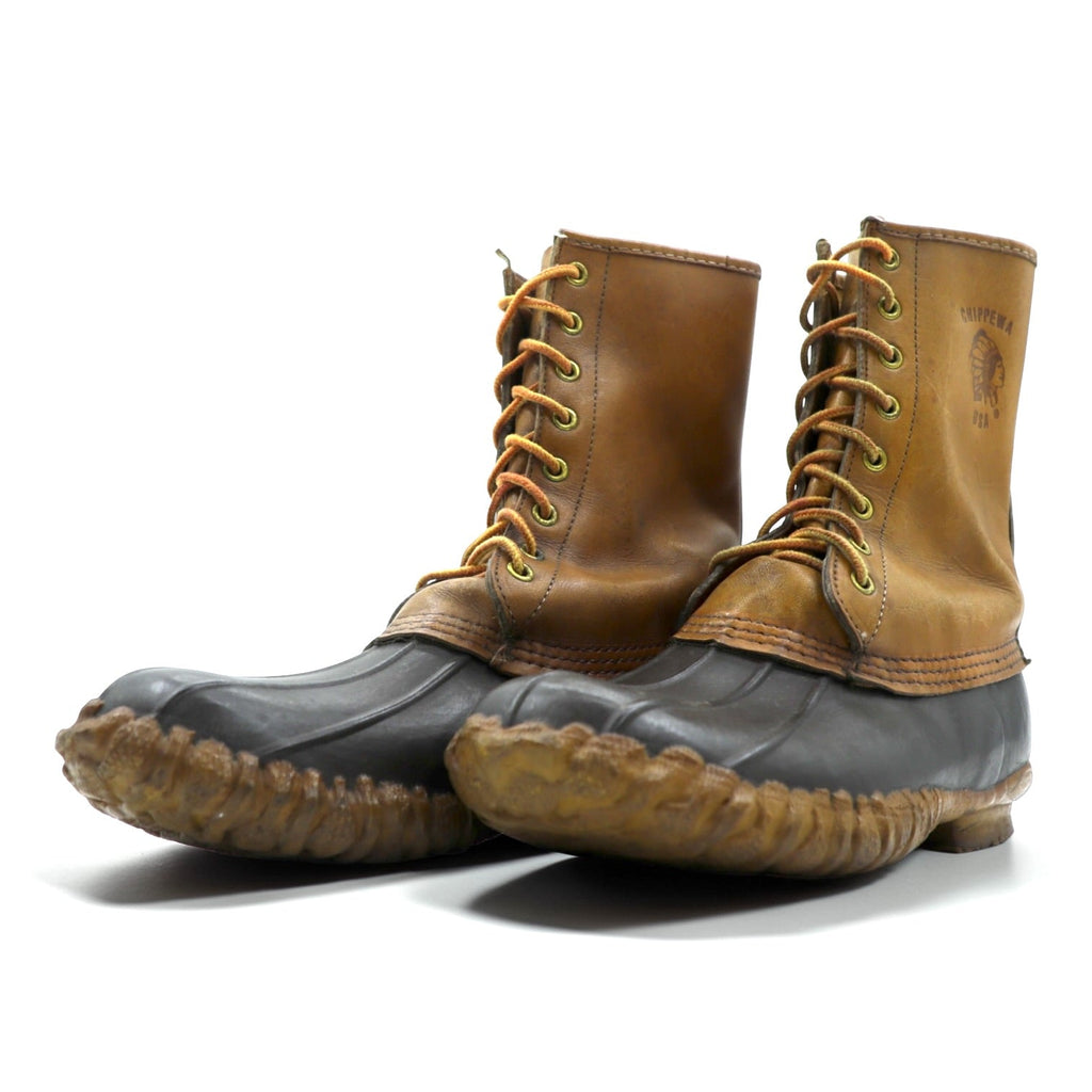 CHIPPEWA Duck Boots Rain Boots 27cm Bean Boots Waterproof Rubber Sole Indian Logo