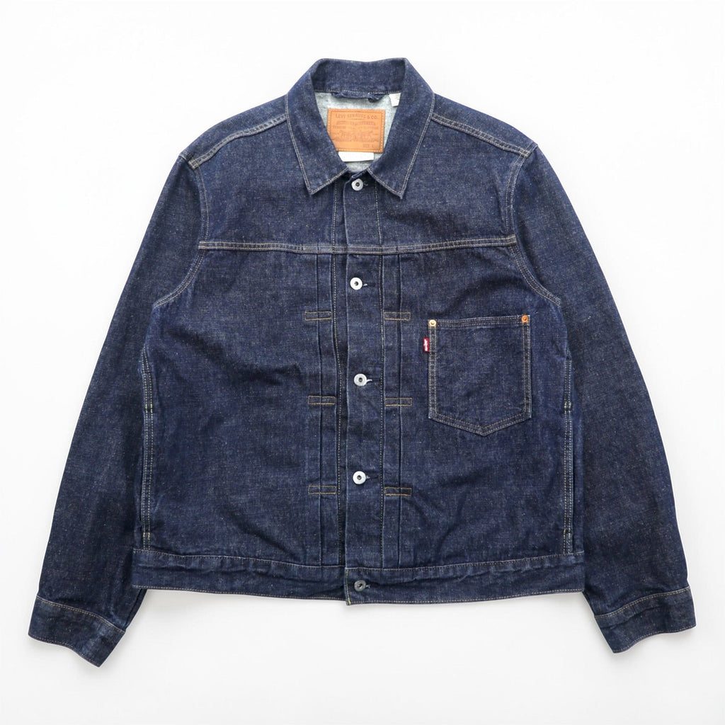 Levi's WWII Model 1st Type Big E Denim Jacket Redline Selvedge Type I Double Pleats Cinch Back Dark Indigo Rigid PREMIUM A3174-0002