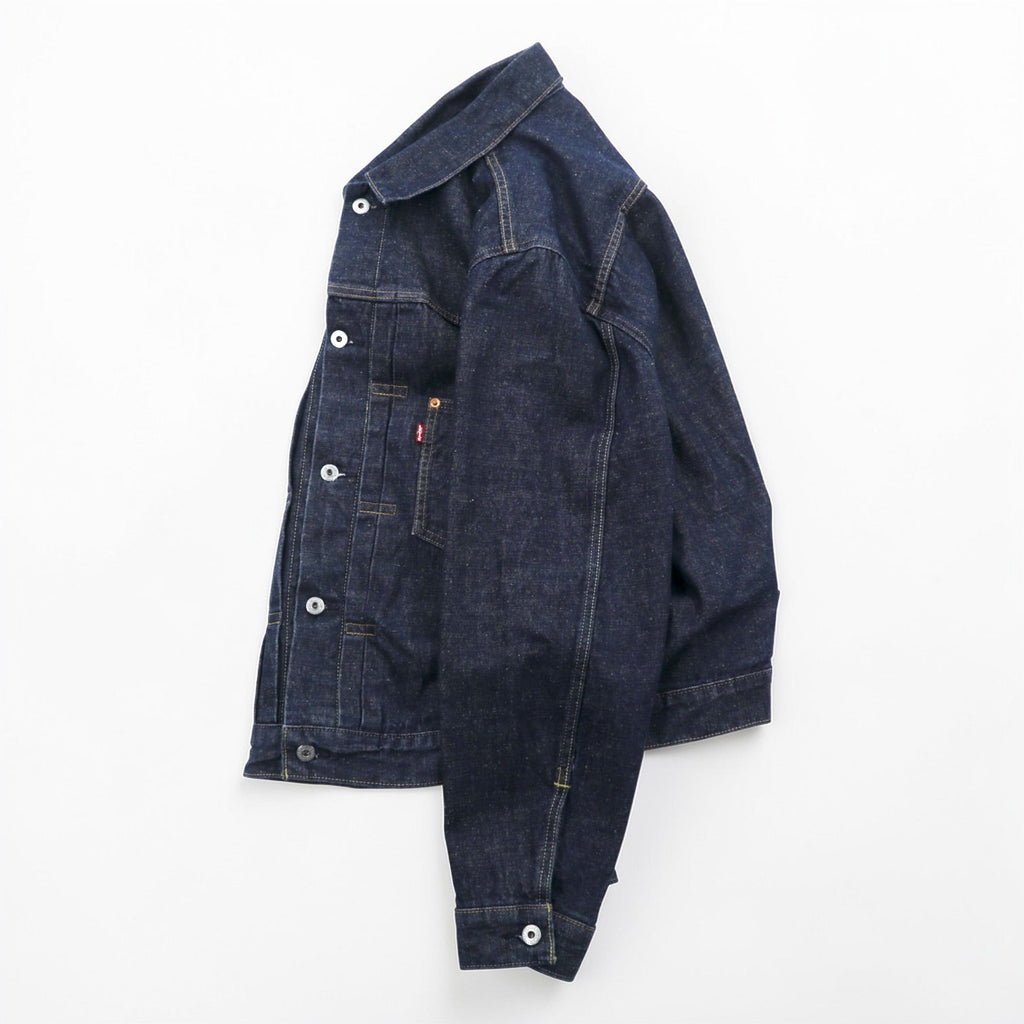 Levi's WWII Model 1st Type Big E Denim Jacket Redline Selvedge Type I Double Pleats Cinch Back Dark Indigo Rigid PREMIUM A3174-0002