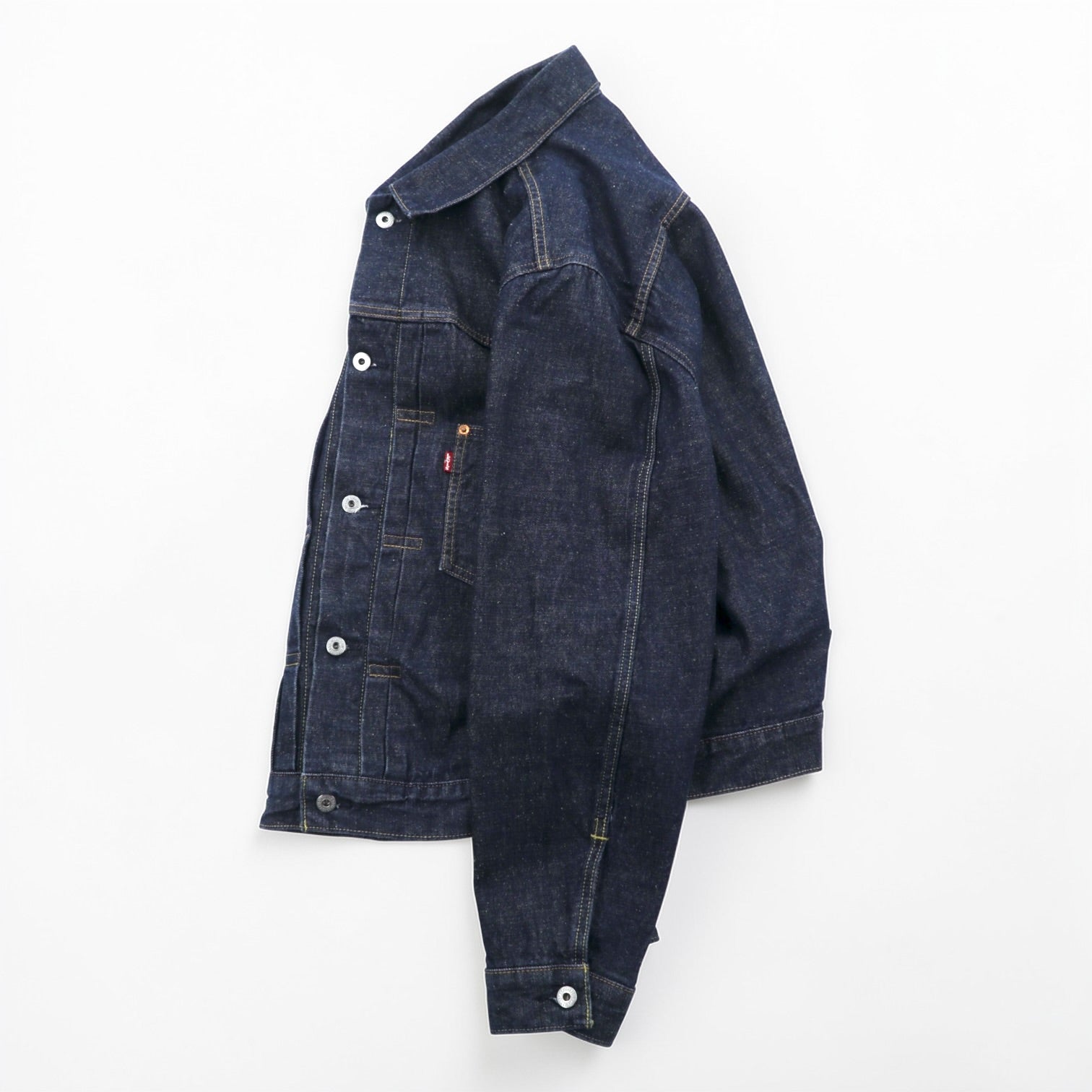 Levi's WWII Model 1st Type Big E Denim Jacket Redline Selvedge Type I Double Pleats Cinch Back Dark Indigo Rigid PREMIUM A3174-0002