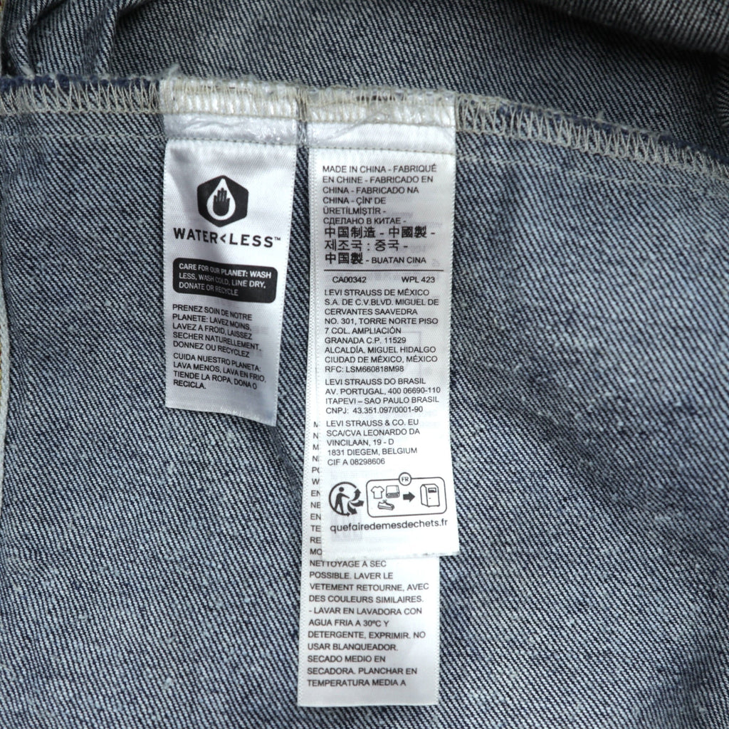Levi's WWII Model 1st Type Big E Denim Jacket Redline Selvedge Type I Double Pleats Cinch Back Dark Indigo Rigid PREMIUM A3174-0002