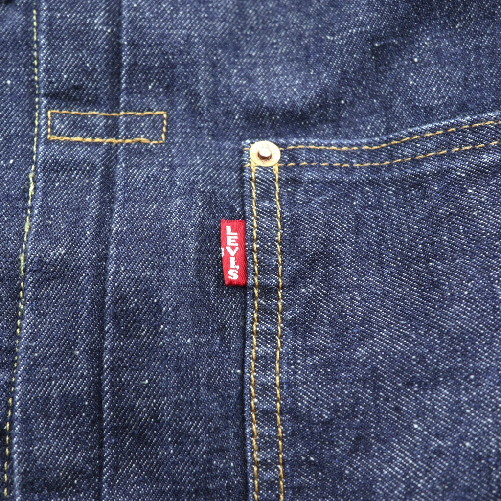 Levi's WWII Model 1st Type Big E Denim Jacket Redline Selvedge Type I Double Pleats Cinch Back Dark Indigo Rigid PREMIUM A3174-0002