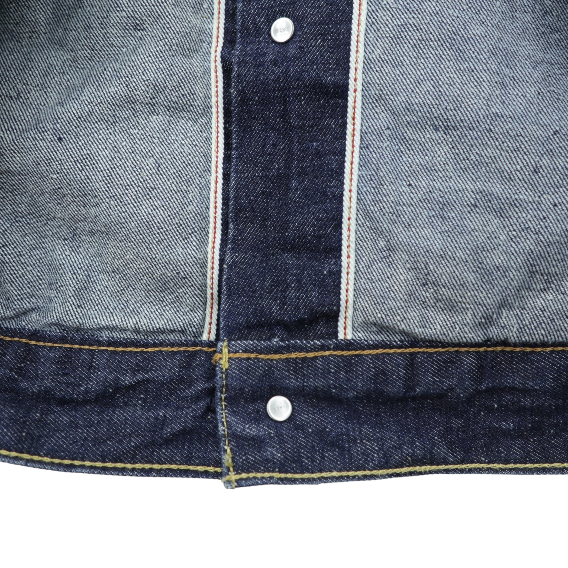 Levi's WWII Model 1st Type Big E Denim Jacket Redline Selvedge Type I Double Pleats Cinch Back Dark Indigo Rigid PREMIUM A3174-0002