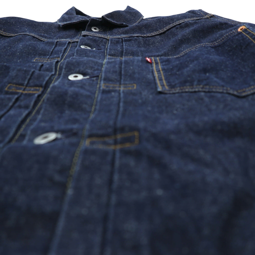 Levi's WWII Model 1st Type Big E Denim Jacket Redline Selvedge Type I Double Pleats Cinch Back Dark Indigo Rigid PREMIUM A3174-0002