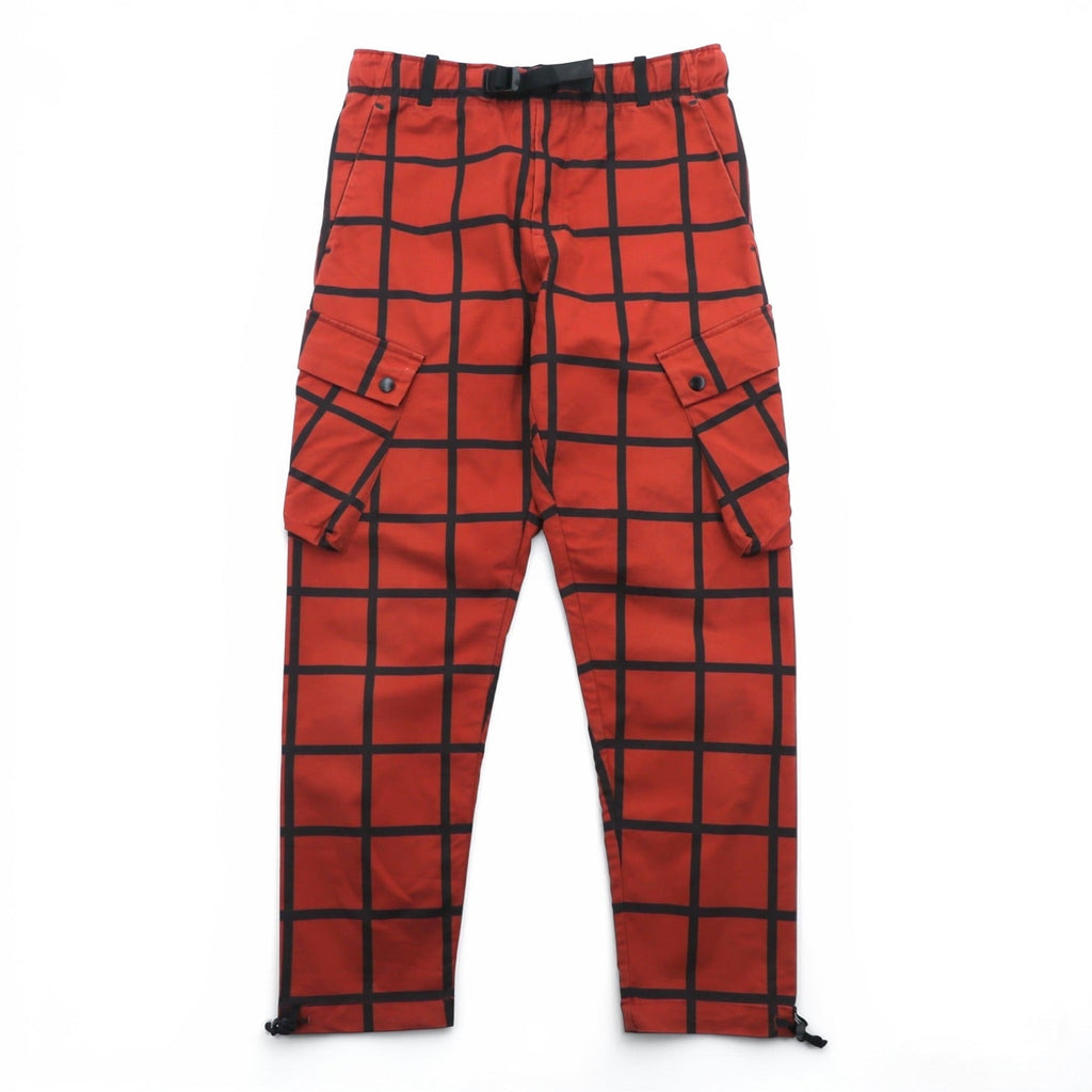 NIKE × Patta カーゴパンツ S レッド チェック ストレッチ NRG Cargo Pant ウェビングベルト AH6489-689