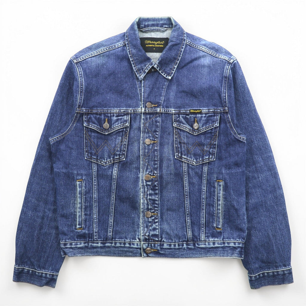 Wrangler 90s Denim Jacket G Jean M Indigo AUTHENTIC WESTERN 4-Pocket