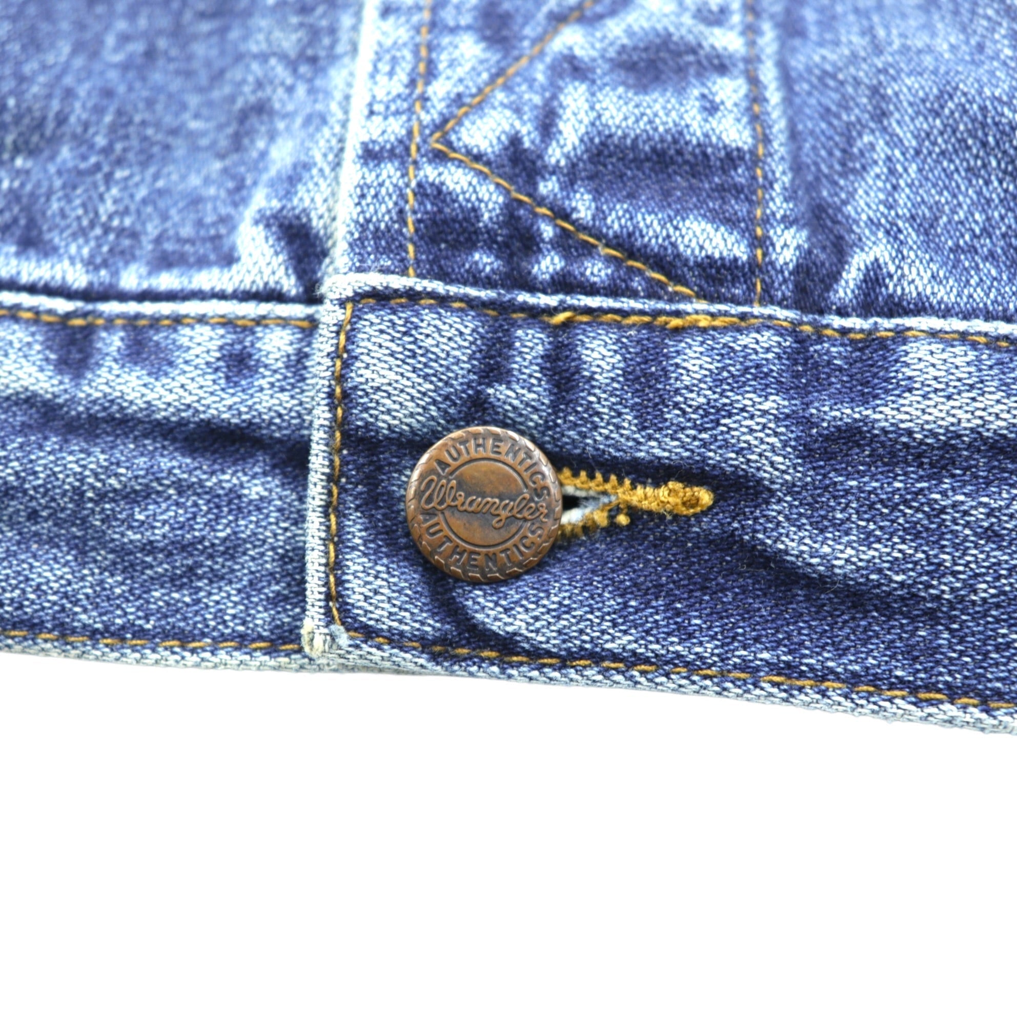 Wrangler 90s Denim Jacket G Jean M Indigo AUTHENTIC WESTERN 4-Pocket