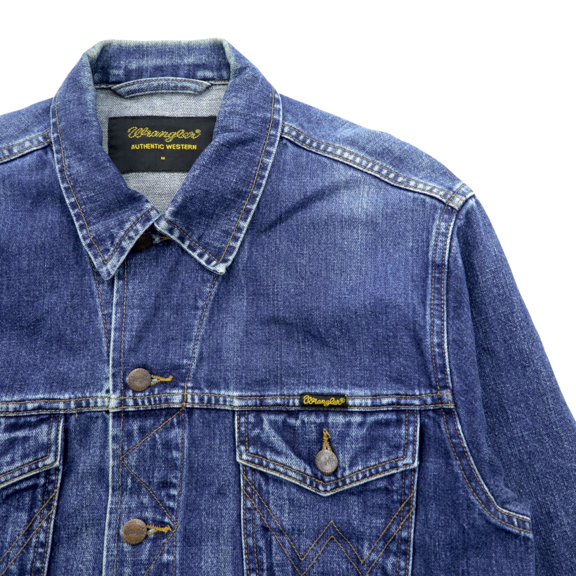 Wrangler 90s Denim Jacket G Jean M Indigo AUTHENTIC WESTERN 4-Pocket