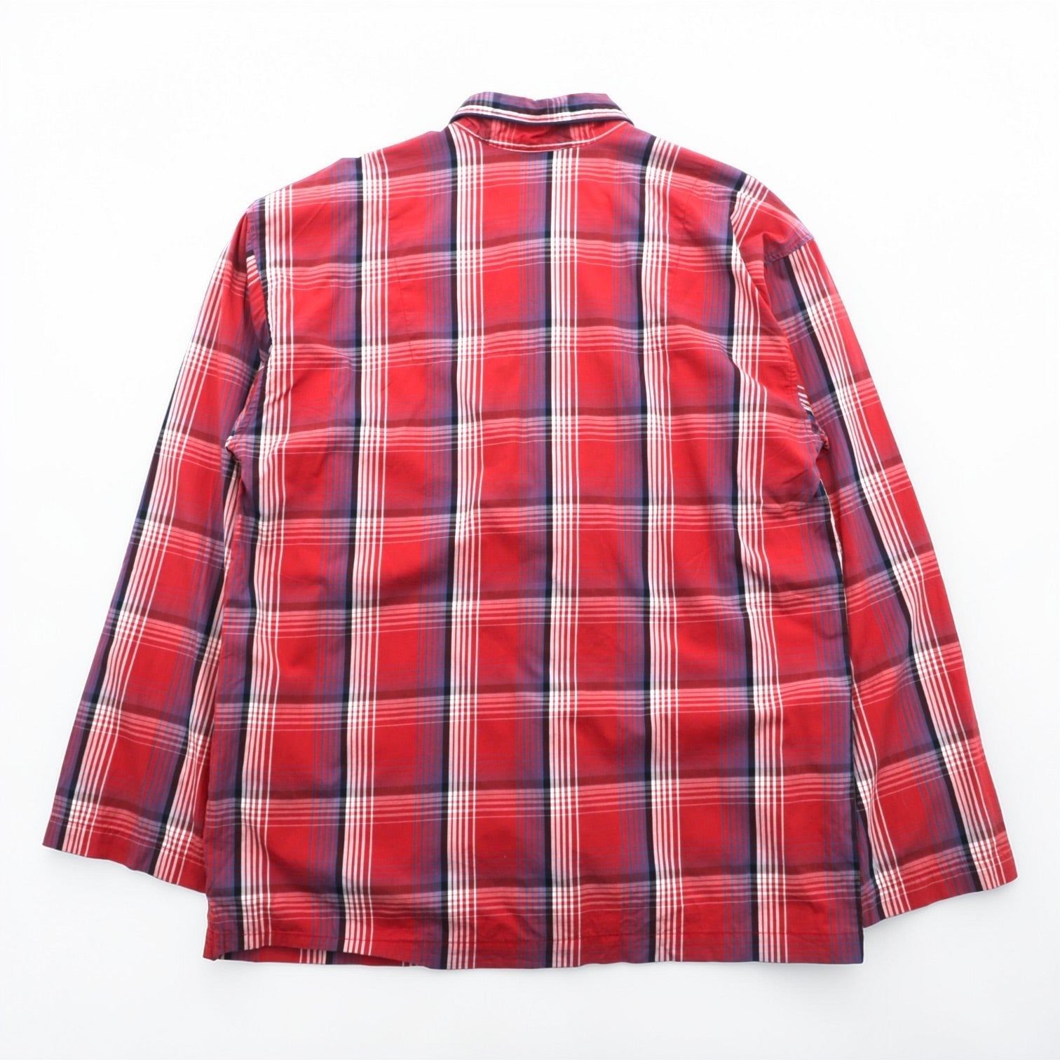 Polo Ralph Lauren Pajama Shirt L Red Plaid Chest Pocket Small Pony Embroidery