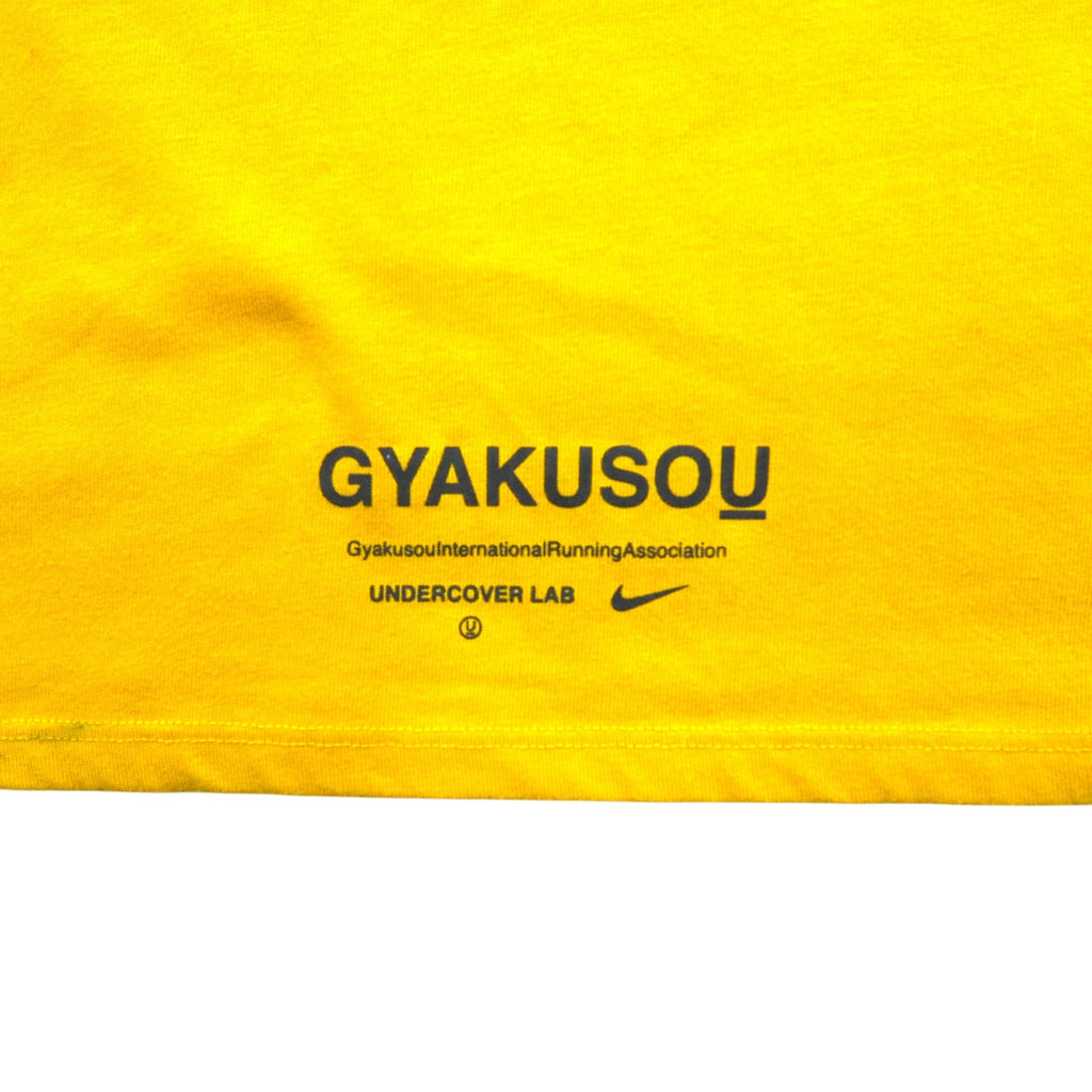 GYAKUSOU (NIKE × UNDERCOVER) Short Sleeve Dri-FIT T-Shirt M Yellow GIRA Running Shirt CJ7827-793