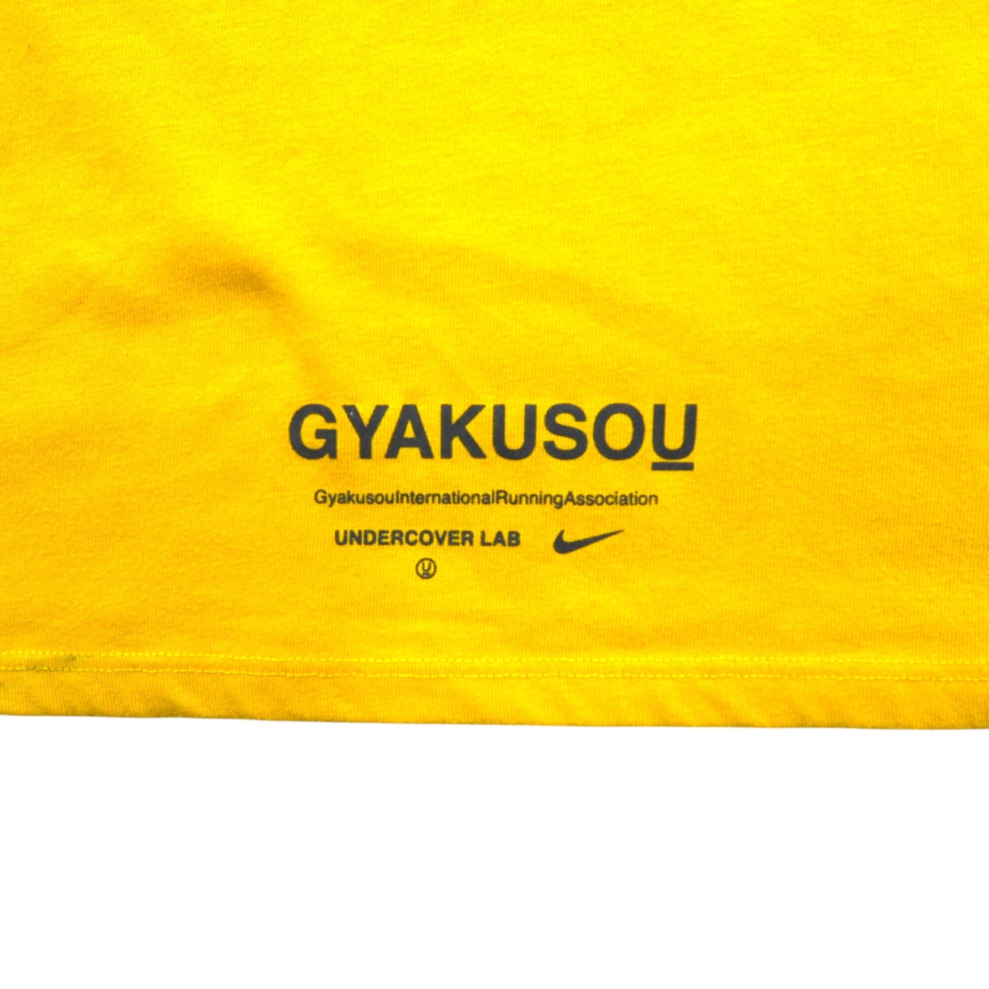 GYAKUSOU (NIKE × UNDERCOVER) Short Sleeve Dri-FIT T-Shirt M Yellow GIRA Running Shirt CJ7827-793