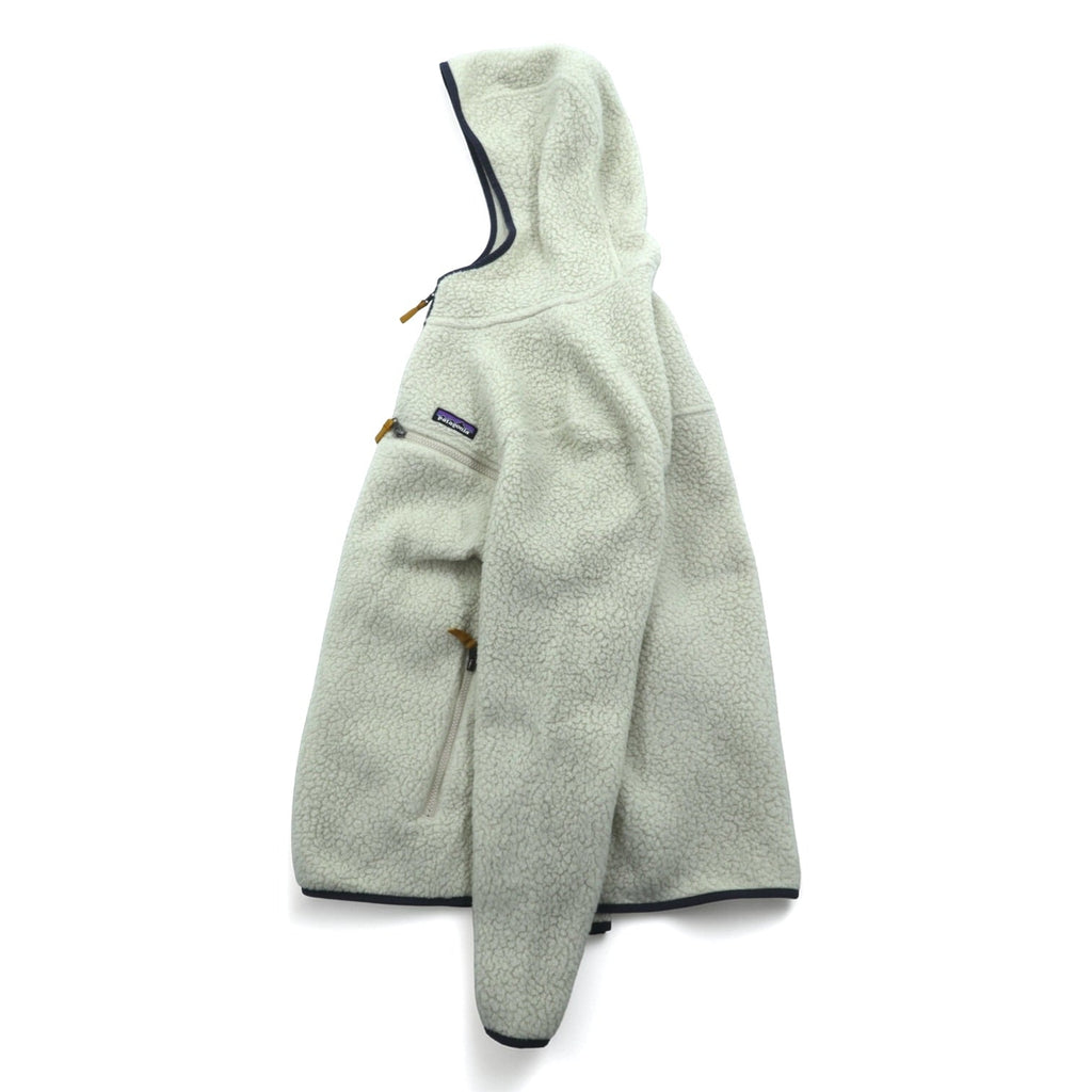 Patagonia Retro Pile Hoodie Fleece Jacket L Beige Pelican Zip-up Hoodie 22806